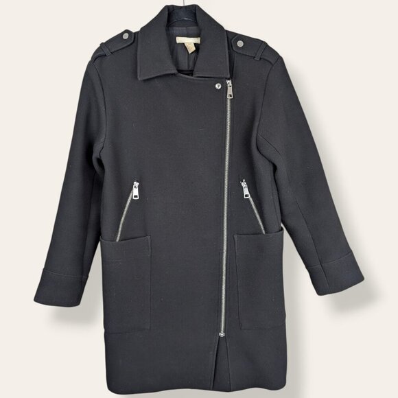H&M Black Side Zip Coat - Picture 5 of 8